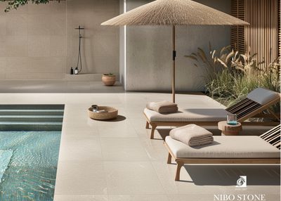 Nibo Stone keramische terrastegels Terra Stone Beige