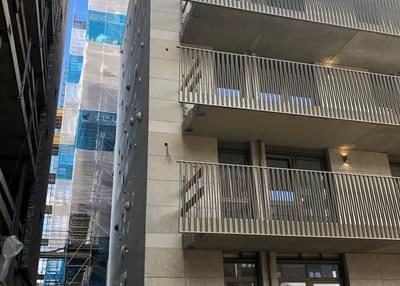 Zijgevel gevel marmer grau