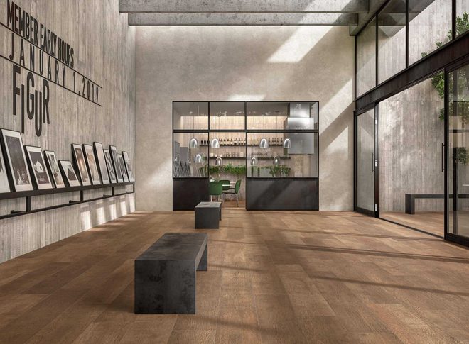 Keramisch parket houtlook vloer Nibo Stone