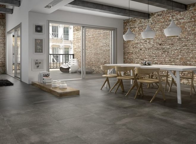Betonlook vloertegels canga grey Nibo Stone