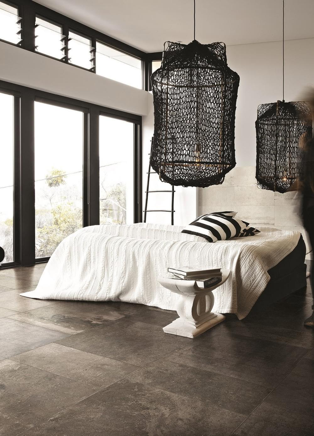 Tegels slaapkamer keramisch betonlook Nibo Stone